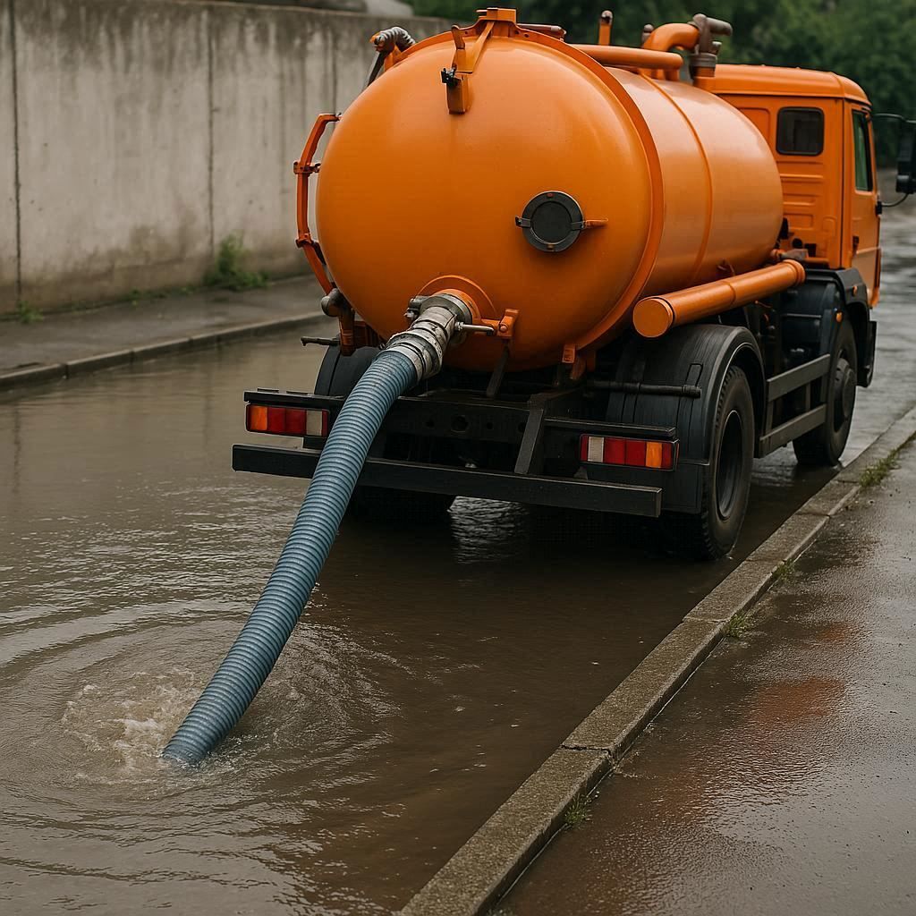 Откачка воды в Зарайске